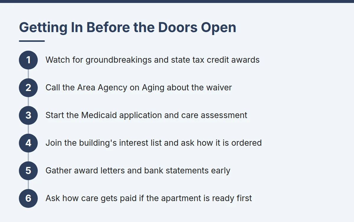 Summary card: Getting In Before the Doors Open
